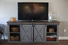 Sliding Barn Door Entertainment Center 1 small