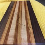 Cutting Board With A Wood-Burned State Outline 2 small