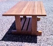 Mission Style Solid Oak Coffee Table 3 small