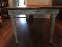 Farmhouse Style Dining Tables With Turned Hardwood Legs 2 small