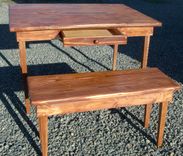 Shaker Style Dinette Table And Bench 3 small