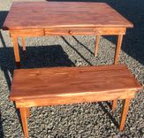 Shaker Style Dinette Table And Bench 2 small
