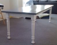 Farmhouse Style Dining Tables With Turned Hardwood Legs 5 small