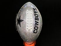 Dallas Cowboys Crystallized Football Full Size Nfl Bling Genuine European Crystals Bedazzled 3 small