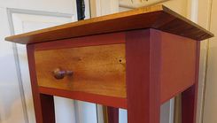 Mahogany And Milk Paint Shaker Style Night Stand 2 small