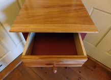 Mahogany And Milk Paint Shaker Style Night Stand 3 small