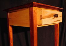 Sapele Mahogany Shaker Style Nightsand 2 small