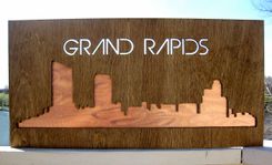 Birchwood Laser Cut Skyline With Metal/Wood Inlay 4 small