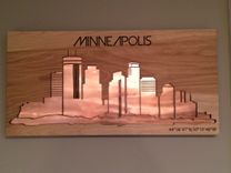 Birchwood Laser Cut Skyline With Metal/Wood Inlay 6 small