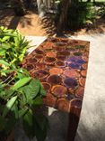 Clear Epoxy Albizia & Tamarind Rounds Coffee Table 2 small