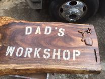 Exotic "Wood Slab" Signs 1 small