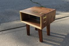 Mid Century Modern Walnut Bedside Nightstand 1 small