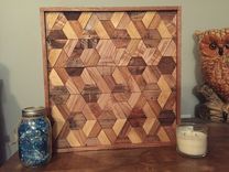 Reclaimed Wood, Rustic Quilt Star, Wall Decor, Pallet Art 1 small