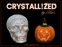 Crystallized Skull Halloween Bling Home Decor Genuine Crystals Bedazzled 5 small
