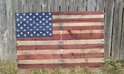 American Flag Made Out Of Pallets 4 small