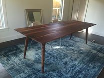 Solid Walnut Mid Century Dining Table 1 small