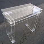 Acrylic, Hinged Top Modular Desk.  Hand Crafted, Made To Order- Custom Features Never A Problem 1 small