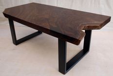 Walnut Coffee Table With Steel Base 1 small