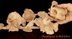 Engagement Ring / Anniversary Ring Carved Rose Bouquet 6 small