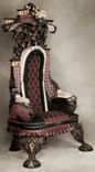 Hand-Carved Rosewood Inlaid Chair 1 small