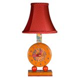 Vintage Wood Nursery Clockface Lamp 1 small