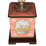 Small Vintage Pastel Landscape Caddy Upcycled Lamp 2 small
