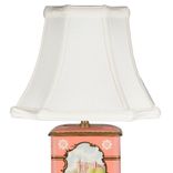 Small Vintage Pastel Landscape Caddy Upcycled Lamp 4 small