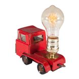 Vintage Red Truck Cab Mini Lamp With Filament Bulb 2 small