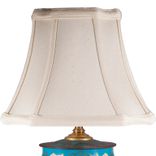 Vintage Turquoise Blue Asian Caddy Lamp 5 small