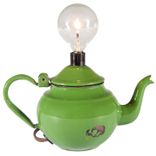 Vintage Green Teapot Kitchen Mini Lamp 3 small