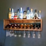Lighted Wine Bottle And Glass Rack - Alcohol Display 4 small