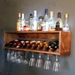 Lighted Wine Bottle And Glass Rack - Alcohol Display 5 small