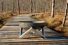 Modern Outdoor Patio Rust & Stainless Steel Fire Pit Memel (Small) 5 small