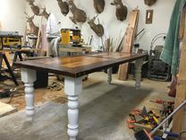 Vintage Reclaimed Heart Pine Dinning Table 2 small
