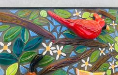 Through The Thicket, Bird And Citrus Mosaic Wall Art 2 small