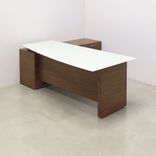 Custom Executive Office Desk With Credenza, Tempered Glas Top - Avenue Curved Desk 1 small