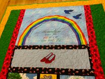 Custom Wizard Of Oz Appliqued And Embroidered Quilt 2 small