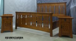 Spiral Grain, Quartersawn Oak, Bedroom Set, King 3 small