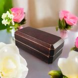 Antique Style Double Ring Box.  Free Shipping And Engraving. Drb-3 1 small