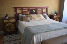Purpleheart, Zebrawood, Wenge And Birdseye Maple Headboard 1 small