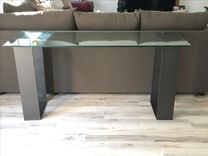 Glass And Steel Contemporary Sofa Table / Console Table 3 small