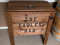 Rustic Wood Cooler, Ice Chest, 90qt 5 small