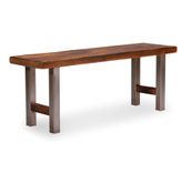 Industrial Bench - Dining Table Bench - Entryway Bench  - Wood And Metal Bench 1 small