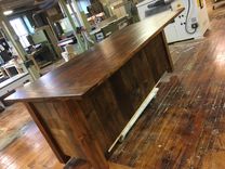 Reclaimed Kitchen Island With Open Shelving And Wood Top 6 small
