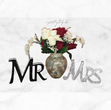 Mr. Mrs. Crystallized Wooden Freestanding Letters Decor Wedding Bling European Crystals Bedazzled 1 small