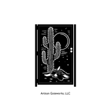 Saguaro Decorative Steel Gate - Metal Art - Southwest Style Wall Panel Art - Desert Security Door 3 small