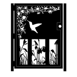 Artistic Steel Gate - Security Gate - Hummingbird Garden Gate - Wall Panel - Handmade 2 small