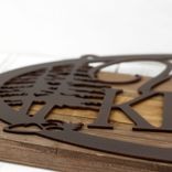 Personalized Hanging Oval Metal Kitchen Name Sign with Pine Trees 2 small