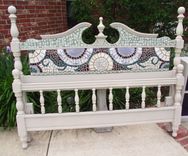 Queen Mosaic Headboard (No Footboard Or Rails) 2 small