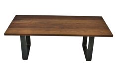 Walnut Coffee Table, Modern Coffee Table, Coffee Table With Metal Legs, Farmhouse, Rustic 4 small